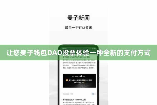 让您麦子钱包DAO投票体验一种全新的支付方式