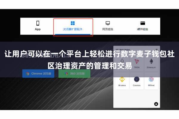 让用户可以在一个平台上轻松进行数字麦子钱包社区治理资产的管理和交易
